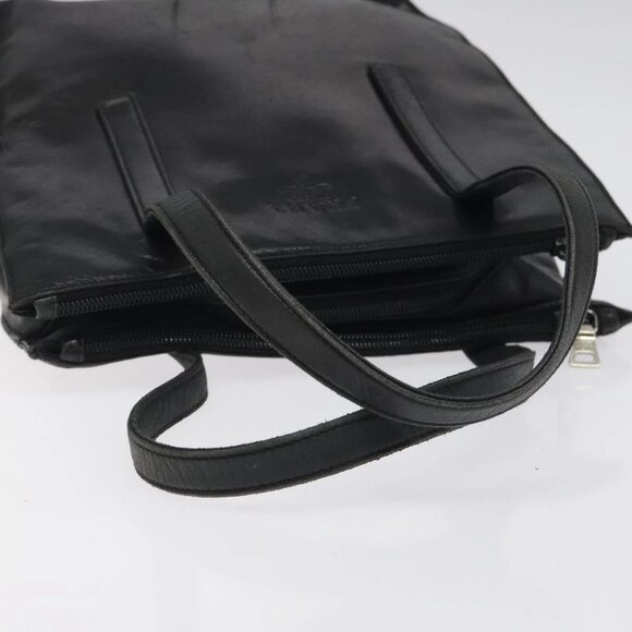 PRADA Hand Bag Leather Black Auth - Picture 7 of 16